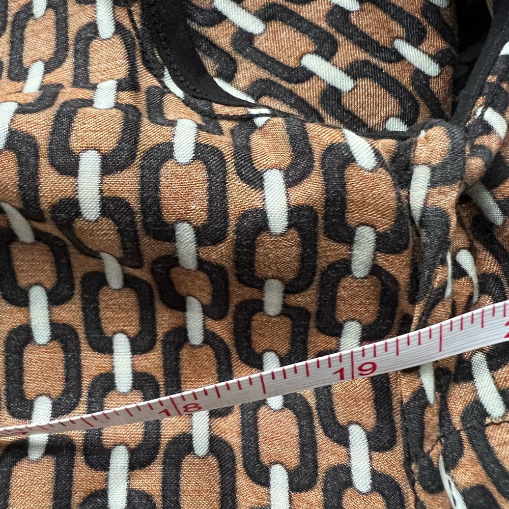 Massimo Dutti Brown Geometric Pattern Women's Shi… - image 5